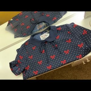 Bow/ Polka Dot Forever 21 shirt